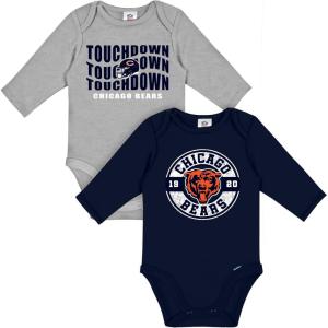 imageGerber NFL Unisex Baby Nfl 2pack Long Sleeve Onesie BodysuitBears