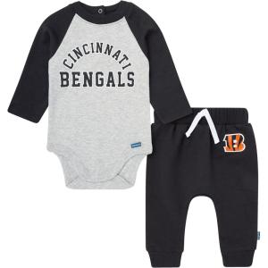 imageGerber NFL Unisex Baby Nfl Onesie Bodysuit and Jogger SetBengals