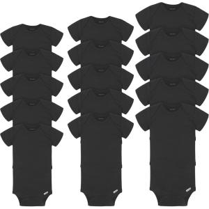 imageGerber Unisex Baby 15 Piece Onesies Bodysuit Multi Size PackBlack