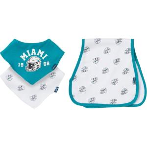 imageGerber Unisex Baby Nfl Team Bandana Bibs and Burp Cloth SetDolphins