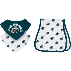 imageGerber Unisex Baby Nfl Team Bandana Bibs and Burp Cloth SetEagles