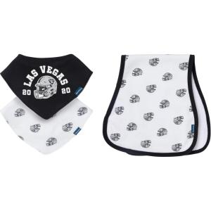imageGerber Unisex Baby Nfl Team Bandana Bibs and Burp Cloth SetRaiders