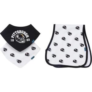 imageGerber Unisex Baby Nfl Team Bandana Bibs and Burp Cloth SetSteelers