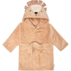 imageGerber Unisex Baby Plushy Soft Hooded Animal Character BathrobeBrown Lion