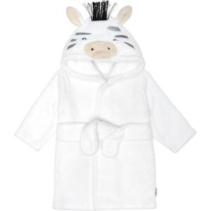 imageGerber Unisex Baby Plushy Soft Hooded Animal Character BathrobeGrey Zebra