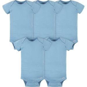 imageGerber babygirls 5pack Solid Onesies BodysuitsBlue