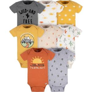 imageGerber unisexbaby 8pack Short Sleeve Onesies BodysuitsSouthwest