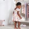 image2Pack Baby Girls Pink Floral Short Sleeve Dresses