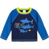 image2Piece Baby ampamp Toddler Boys Later Gator Rash Guard ampamp Swim Trunks SetBlue and White Sharks