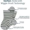 imageGerber Baby 8Pack WiggleProof Jersey Crew SocksLight Pink