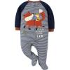 imageGerber Baby Boys 2Pack Footed PajamasBlue Fox