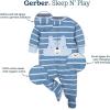 imageGerber Baby Boys 2Pack Footed PajamasBlue Fox