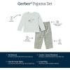 imageGerber Baby Boys 2Piece Pajama Set Flame Resistant LongSleeve Top  BottomCamp