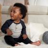 imageGerber Baby Boys Long Sleeve Henley Onesies 2 PackBlue and Ivory