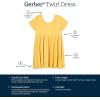 imageGerber Baby Girls Toddler Buttery Soft Short Sleeve Twirl Dress with Viscose Made from EucalyptusHoney