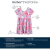 imageGerber Baby Girls Toddler Buttery Soft Short Sleeve Twirl Dress with Viscose Made from EucalyptusLilac Garden