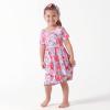 imageGerber Baby Girls Toddler Buttery Soft Short Sleeve Twirl Dress with Viscose Made from EucalyptusLilac Garden