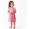 imageGerber Baby Girls Toddler Buttery Soft Short Sleeve Twirl Dress with Viscose Made from EucalyptusPink Lemonade