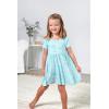 imageGerber Baby Girls Toddler Buttery Soft Short Sleeve Twirl Dress with Viscose Made from EucalyptusRainbow Sky