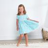 imageGerber Baby Girls Toddler Buttery Soft Short Sleeve Twirl Dress with Viscose Made from EucalyptusRainbow Sky