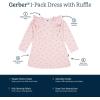 imageGerber Baby Girls Toddler Long Sleeve Dress with Ruffle DetailLight Pink