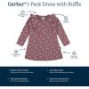 imageGerber Baby Girls Toddler Long Sleeve Dress with Ruffle DetailPink Daisies