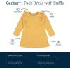 imageGerber Baby Girls Toddler Long Sleeve Dress with Ruffle DetailYellow Dots