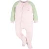 imageGerber Baby Girls Toddler Loose Fit Flame Resistant Fleece Footed Pajamas 2PackPink Deer