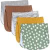 imageGerber Baby Unisex Muslin Burp Cloths 5Pack Multi Rainbow Large Size 20quot x 10quotMulti Teal Dots