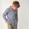 imageGerber Baby and Toddler Boys Long Sleeve Button Up Plaid ShirtBlue Plaid
