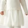 imageGerber Baby and Toddler Girls Sweater Dress with Tulle SkirtWhite