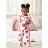 imageGerber BabyGirls 4Pack Footed PajamasApple and Woodland Floral