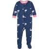 imageGerber BabyGirls 4Pack Footed PajamasDreams Rainbows Pink