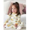 imageGerber BabyGirls 4Pack Footed PajamasRoses and Fox