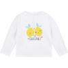 imageGerber Girls Baby Toddler Long Sleeved Rashguard Swim Bathing Suit SetWhite Yellow Lemons