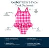 imageGerber Girls OnePiece SwimsuitPink Gingham Strawberry