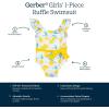 imageGerber Girls OnePiece SwimsuitWhite Yellow Lemons