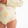 imageGerber Girls Toddler Long Sleeve One Piece Rashguard SwimsuitYellow Fruit