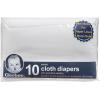 imageGerber Unisex Baby Boys Girls Birdseye Prefold Cloth Diapers Multipack White 3Ply 10 PackBirdseye Prefold and Pad 10 Pc