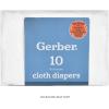 imageGerber Unisex Baby Boys Girls Birdseye Prefold Cloth Diapers Multipack White 3Ply 10 PackWhite