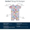 imageGerber Unisex Baby Buttery Soft Short Sleeve Romper with Viscose Made from EucalyptusConstruction