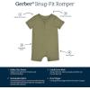 imageGerber Unisex Baby Buttery Soft Short Sleeve Romper with Viscose Made from EucalyptusMoss