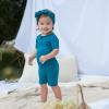 imageGerber Unisex Baby Buttery Soft Short Sleeve Romper with Viscose Made from EucalyptusOcean Teal