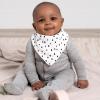 imageGerber Unisex Baby Muslin Bandana BibsBlack and White