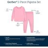 imageGerber Unisex Baby Toddler Buttery Soft 2Piece Snug Fit Pajamas with Viscose Made from EucalyptusPink Lemonade