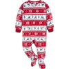 imageGerber Unisex Baby Toddler Flame Resistant Fleece Footed Holiday Pajamas 2PackDeer Fairisle