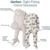 imageGerber babyboys 2pack Snug Fit Footed Cotton PajamasGrey Camo