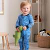 imageGerber babyboys 2pack Snug Fit Footed Cotton PajamasSleepy Blue Dino