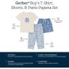 imageGerber babyboys 3piece Pajama Set Polyester Jersey Top Pants  ShortsBear