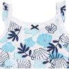 imageGerber babygirls 3piece Sundress Diaper Cover and Hat SetBlue Shells